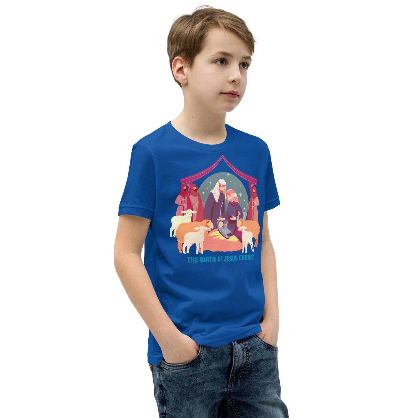 The Birth of Jesus Christ Youth Short Sleeve T-Shirt