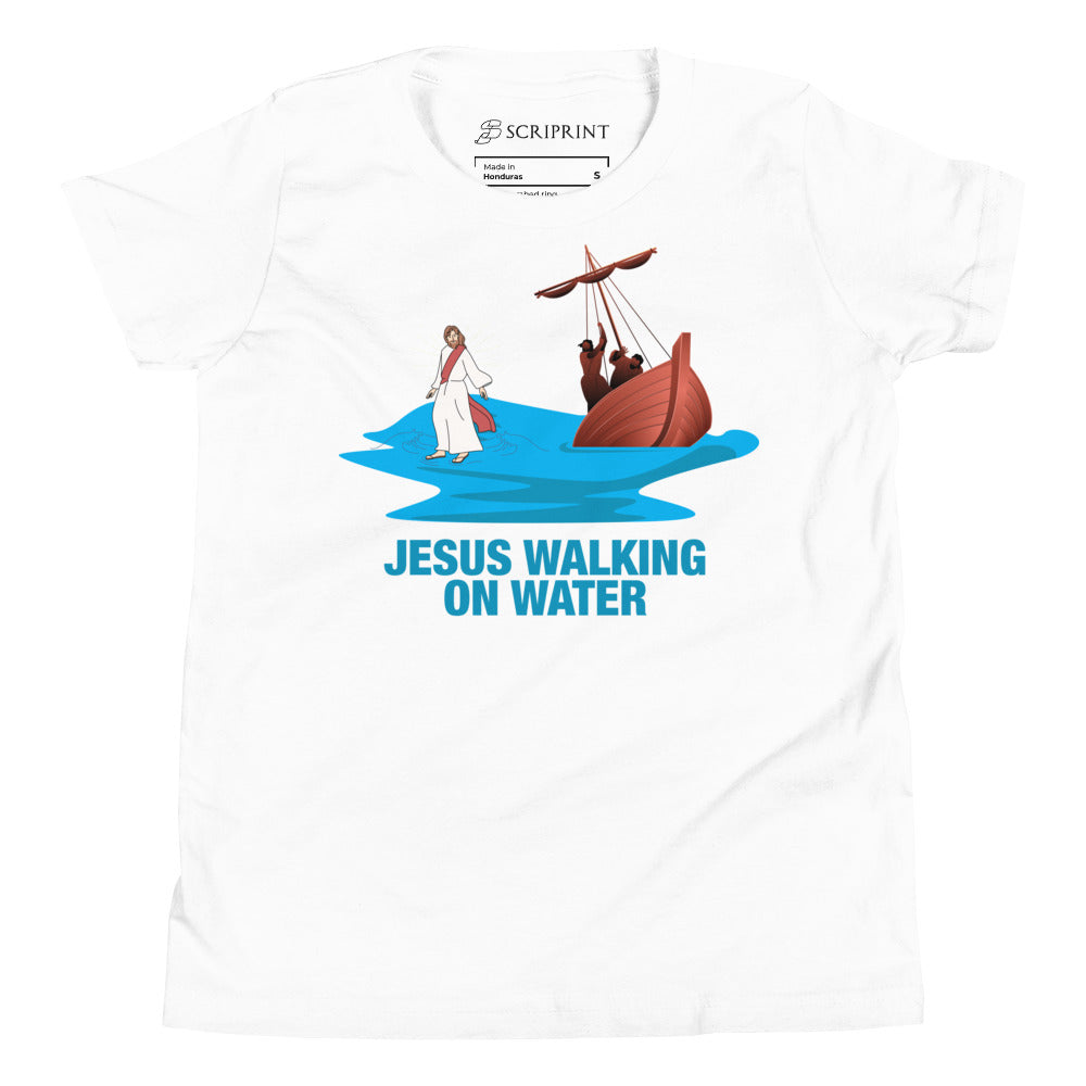 Jesus Walking on Water Youth Short Sleeve T-Shirt