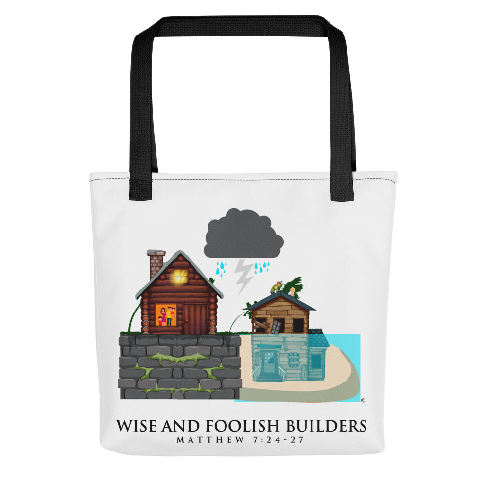 Wise and Foolish Builders Tote bag