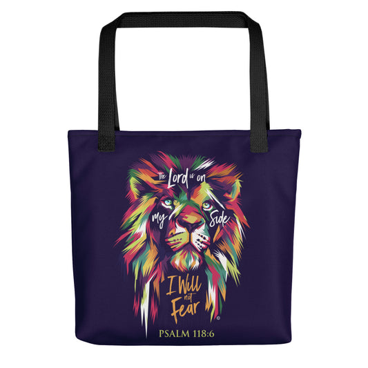 I Will Not Fear Tote bag