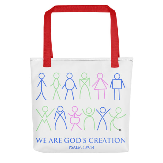 We Are God's Creation Tote bag