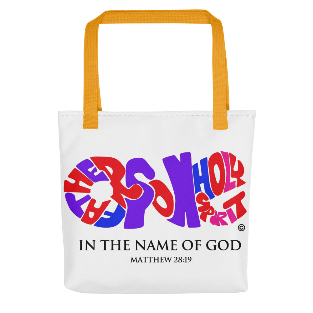 In the Name of God Tote bag