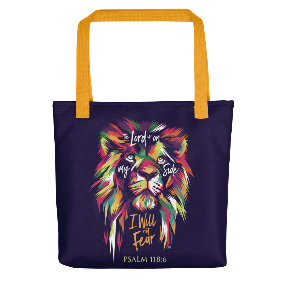 I Will Not Fear Tote bag