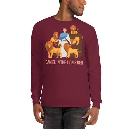 Daniel in the Lion's Den Men’s Long Sleeve Shirt