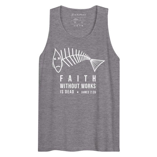 Faith Without Works Dark-Colored Men’s Premium Tank Top