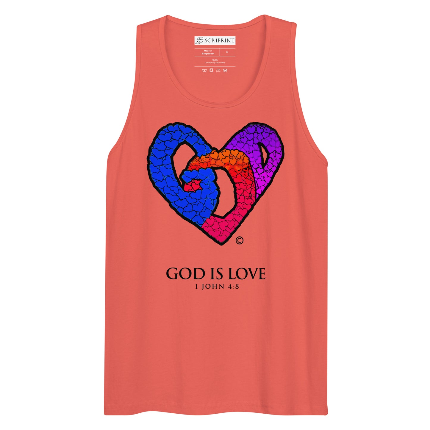 God is Love Men’s Premium Tank Top