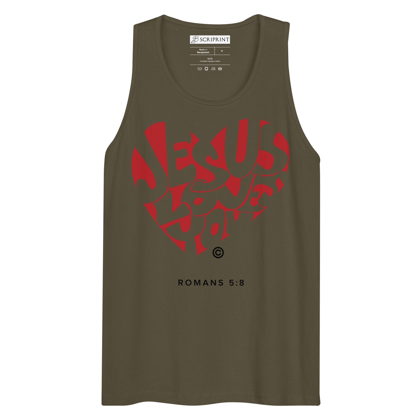 Jesus Loves You Men’s Premium Tank Top