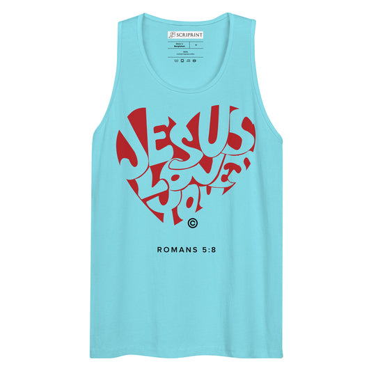 Jesus Loves You Men’s Premium Tank Top