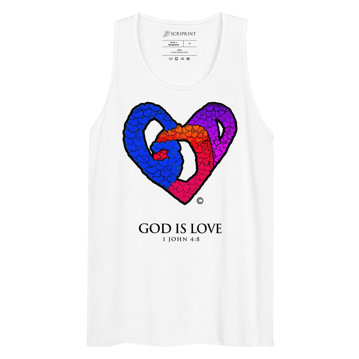 God is Love Men’s Premium Tank Top