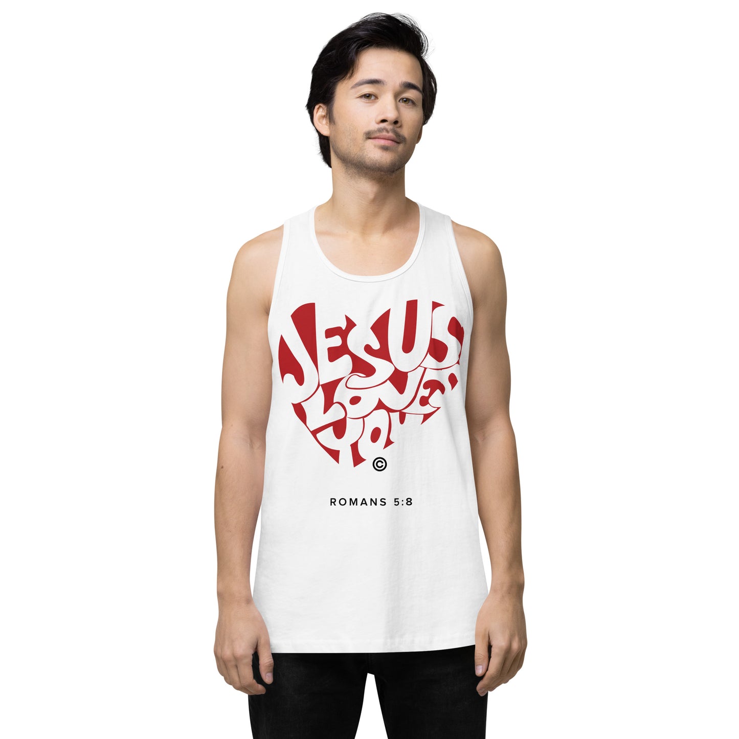 Jesus Loves You Men’s Premium Tank Top