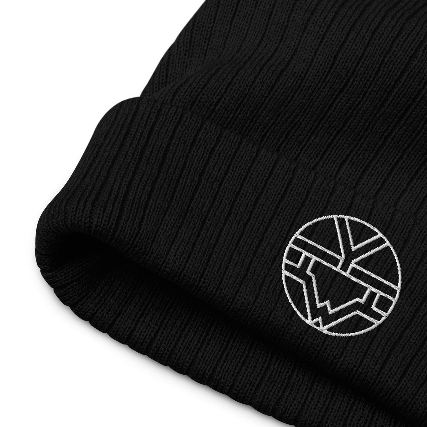 I Am Dark-Colored Ribbed Knit Beanie