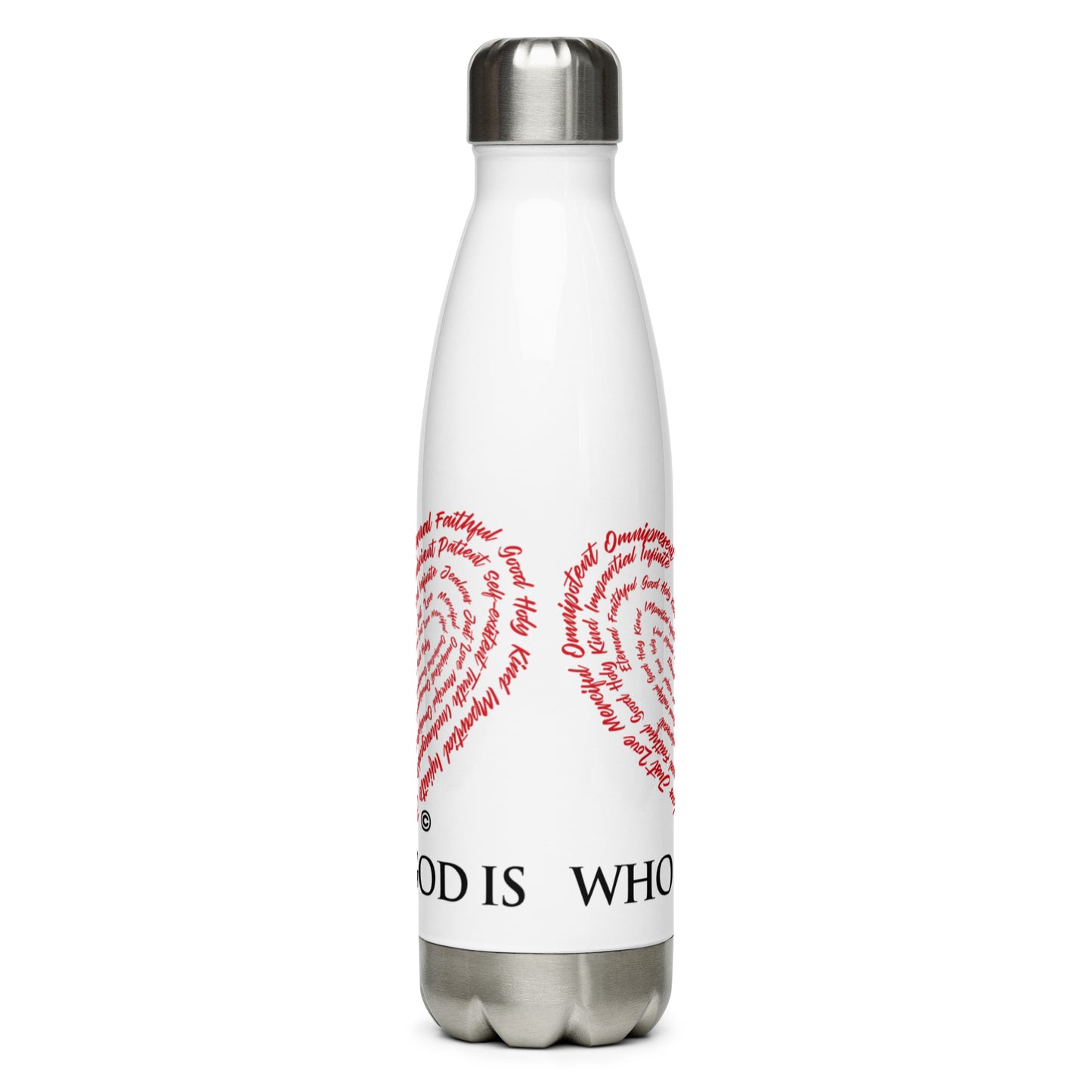 Who God Is Stainless Steel Water Bottle