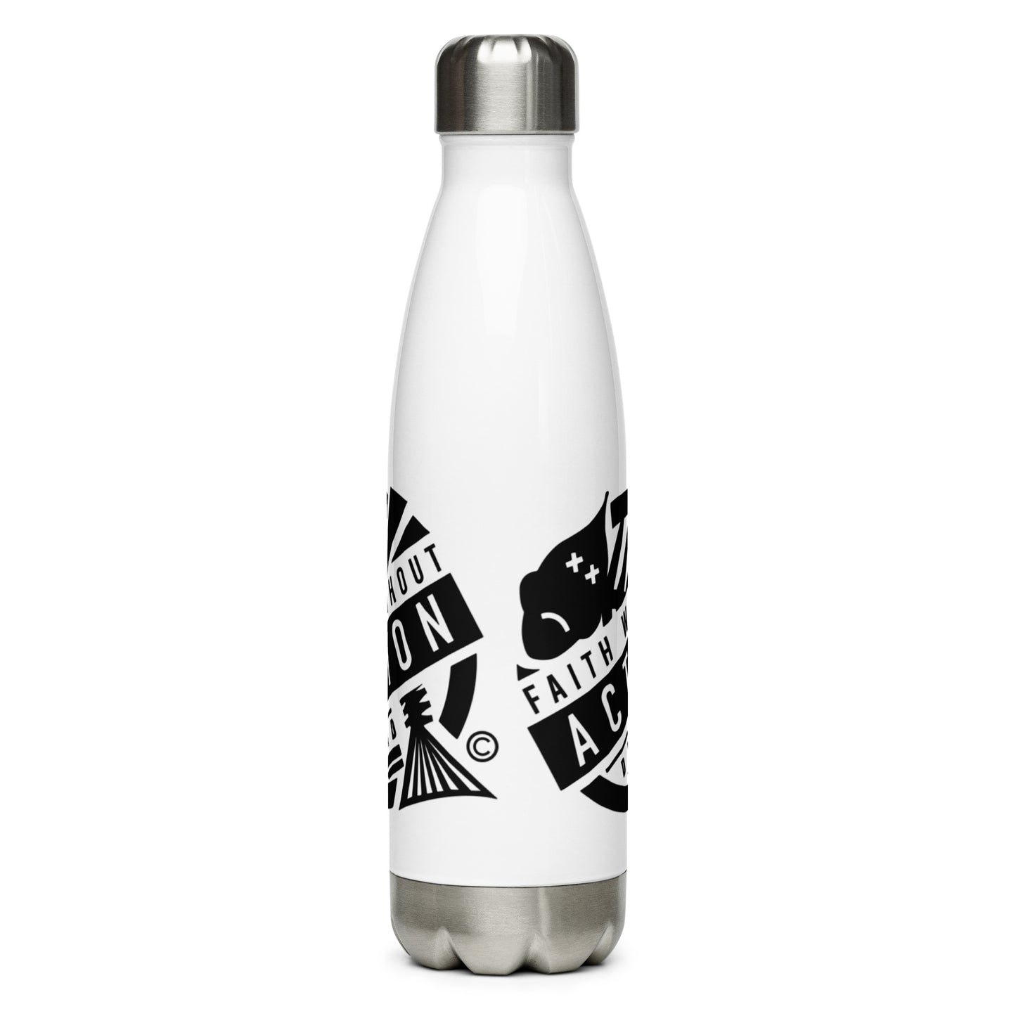 Faith Without Action Stainless Steel Water Bottle