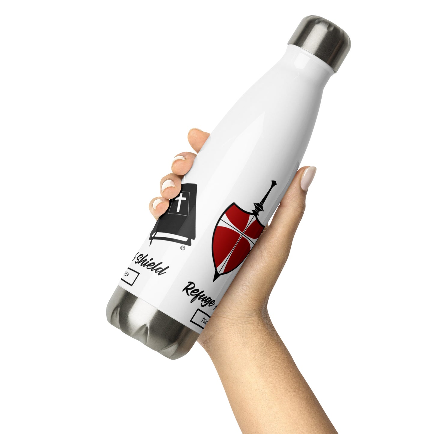 Refuge and Shield Stainless Steel Water Bottle