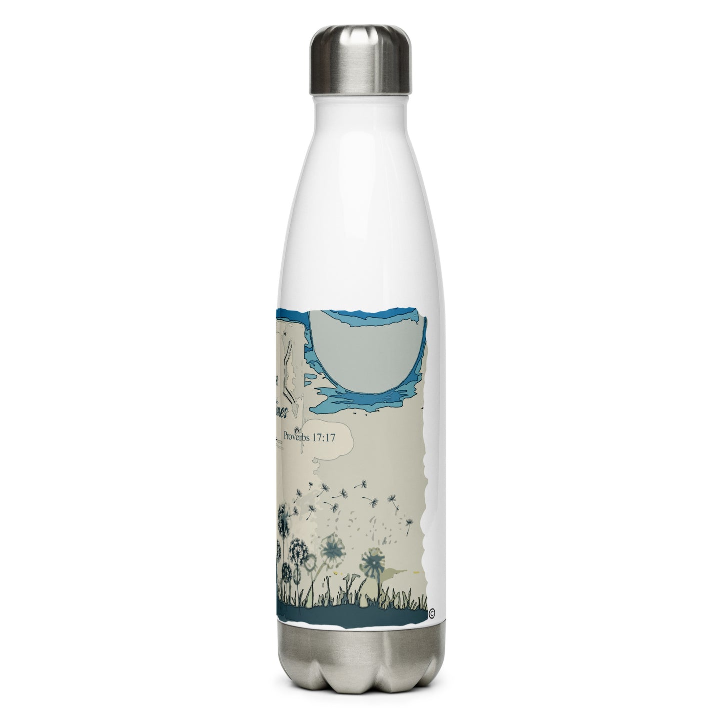 A Friend Loves at All Times Stainless Steel Water Bottle