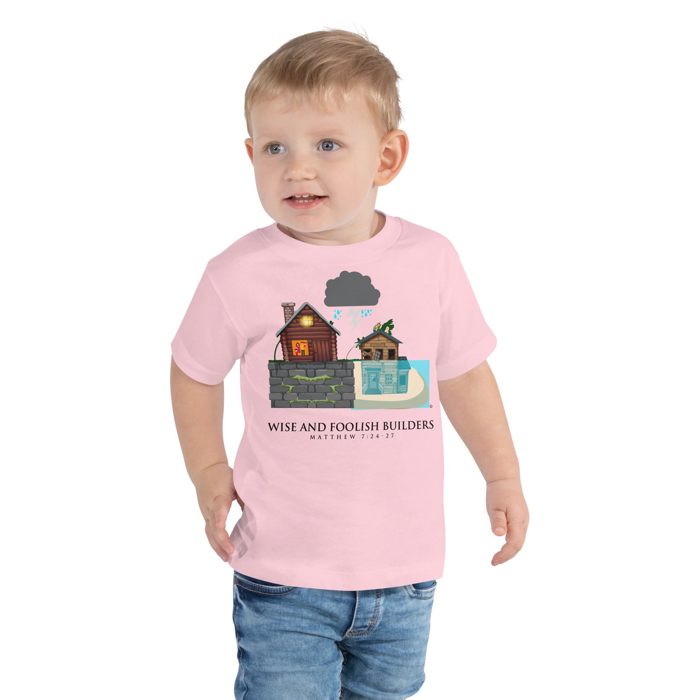Wise and Foolish Builders Toddler Short Sleeve Tee