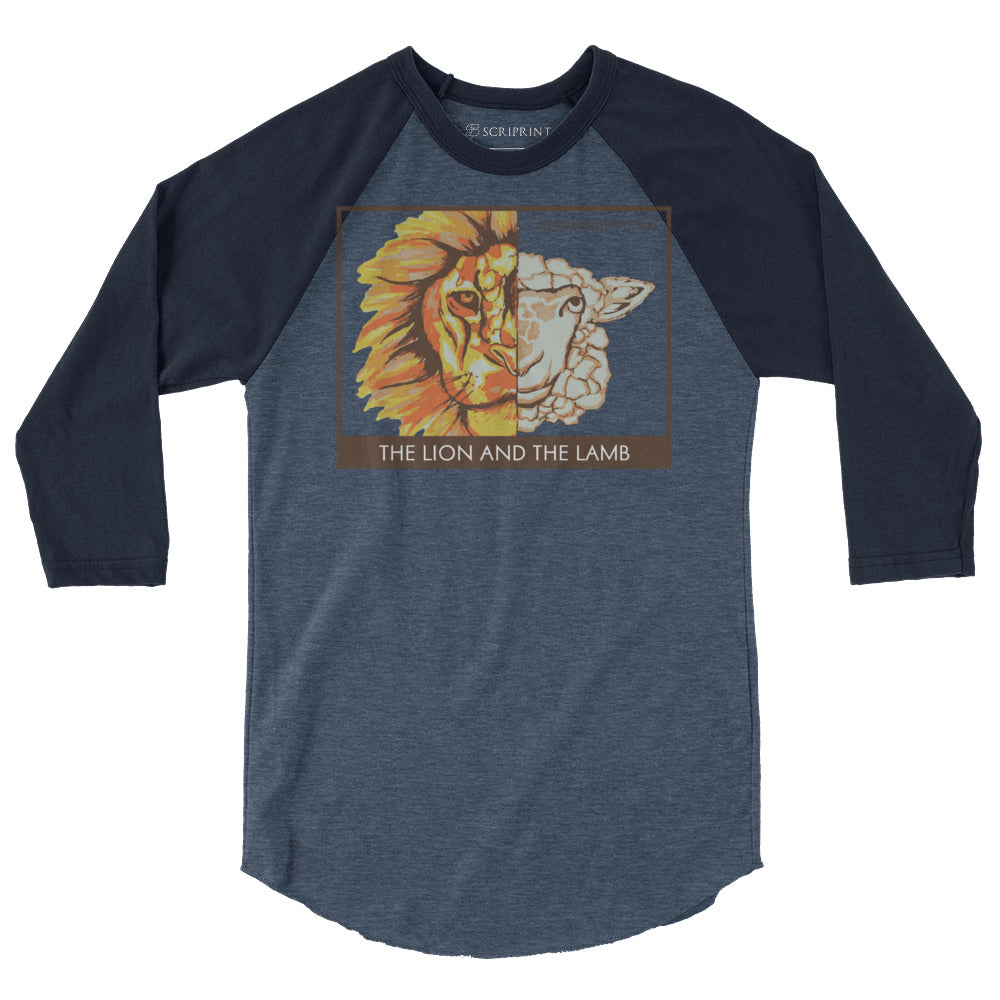 The Lion and the Lamb 3/4 Sleeve Raglan Shirt