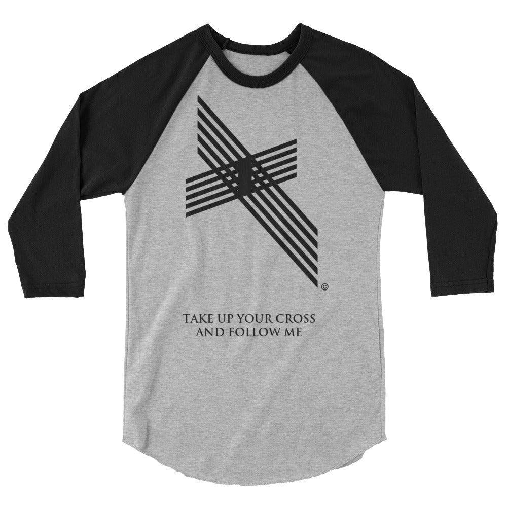 Take Up Your Cross Men's 3/4 Sleeve Raglan Shirt