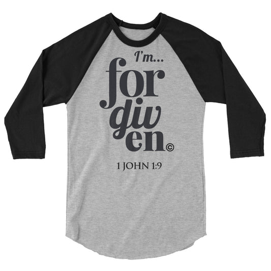 I'm Forgiven Men's 3/4 Sleeve Raglan Shirt