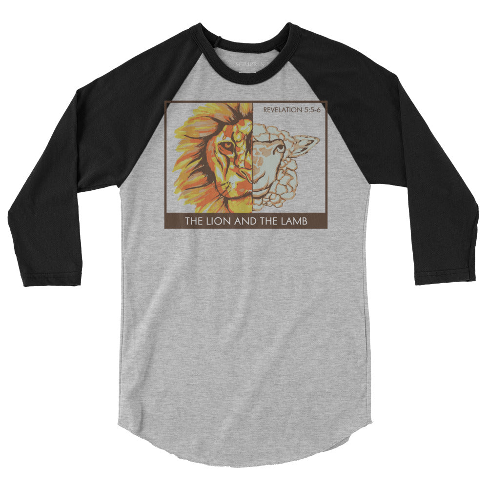 The Lion and the Lamb 3/4 Sleeve Raglan Shirt