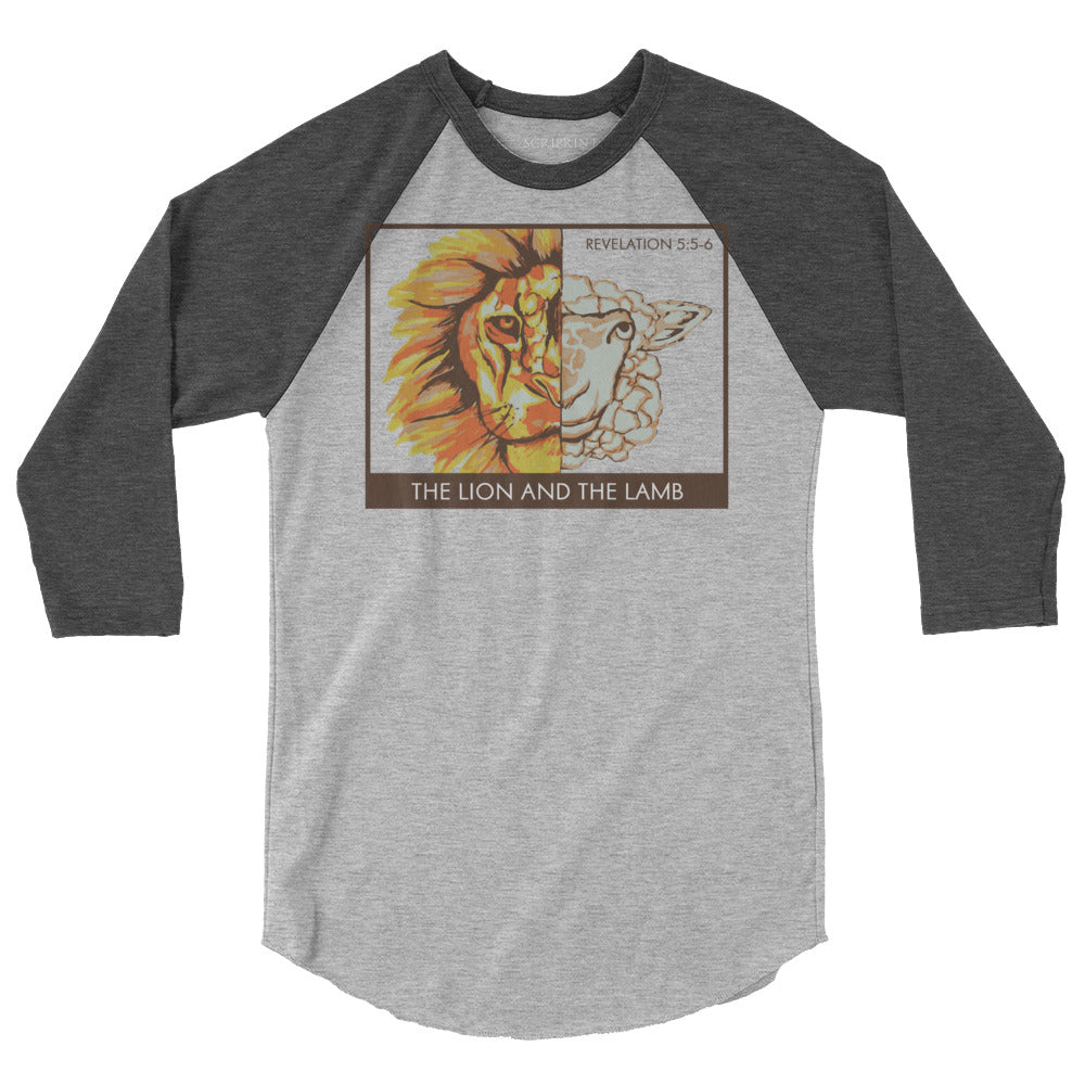 The Lion and the Lamb 3/4 Sleeve Raglan Shirt