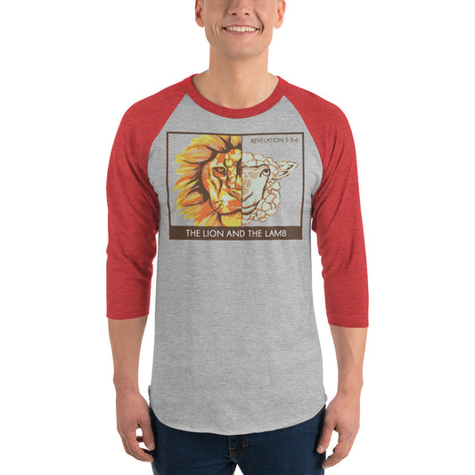 The Lion and the Lamb 3/4 Sleeve Raglan Shirt
