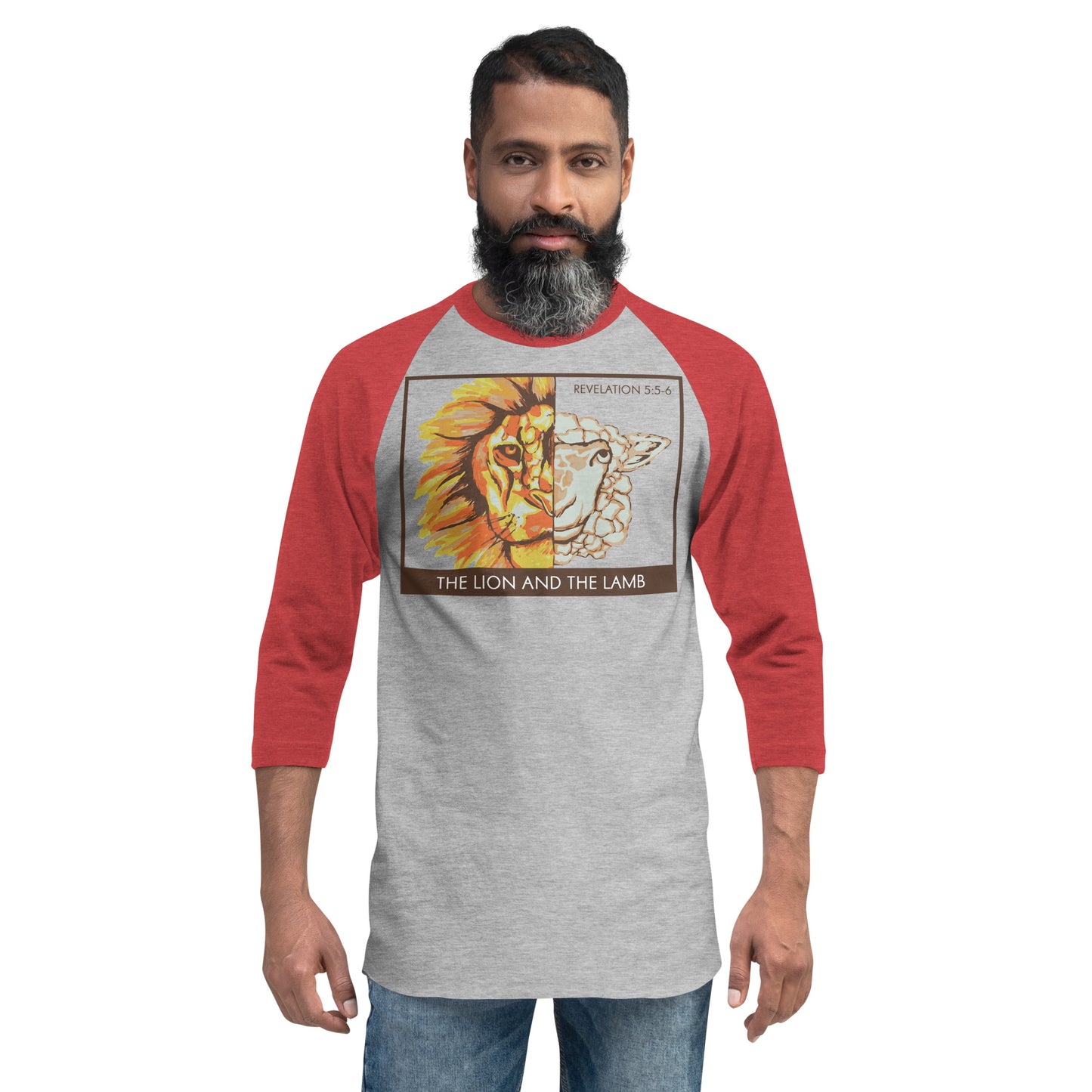 The Lion and the Lamb 3/4 Sleeve Raglan Shirt