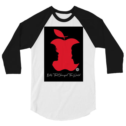 Bites That Changed the World 3/4 Sleeve Raglan Shirt