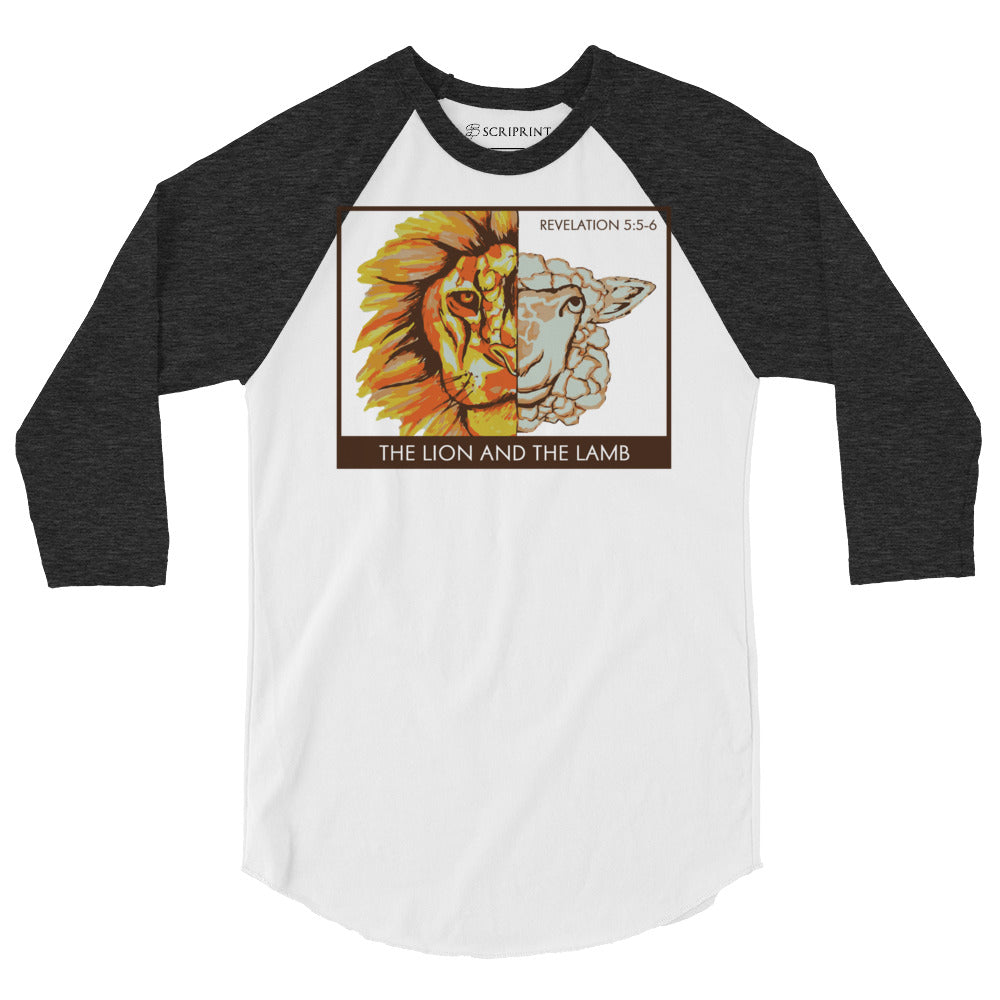 The Lion and the Lamb 3/4 Sleeve Raglan Shirt