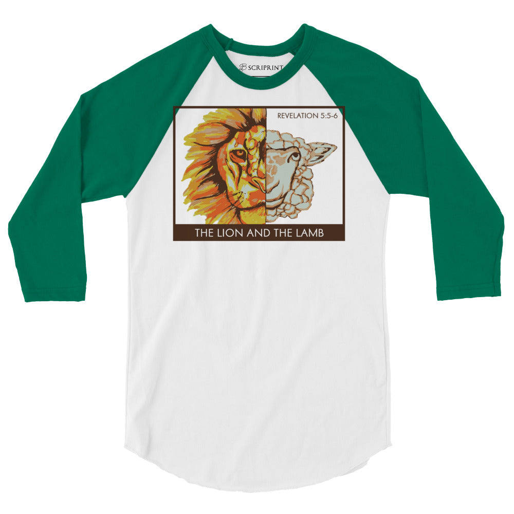 The Lion and the Lamb 3/4 Sleeve Raglan Shirt