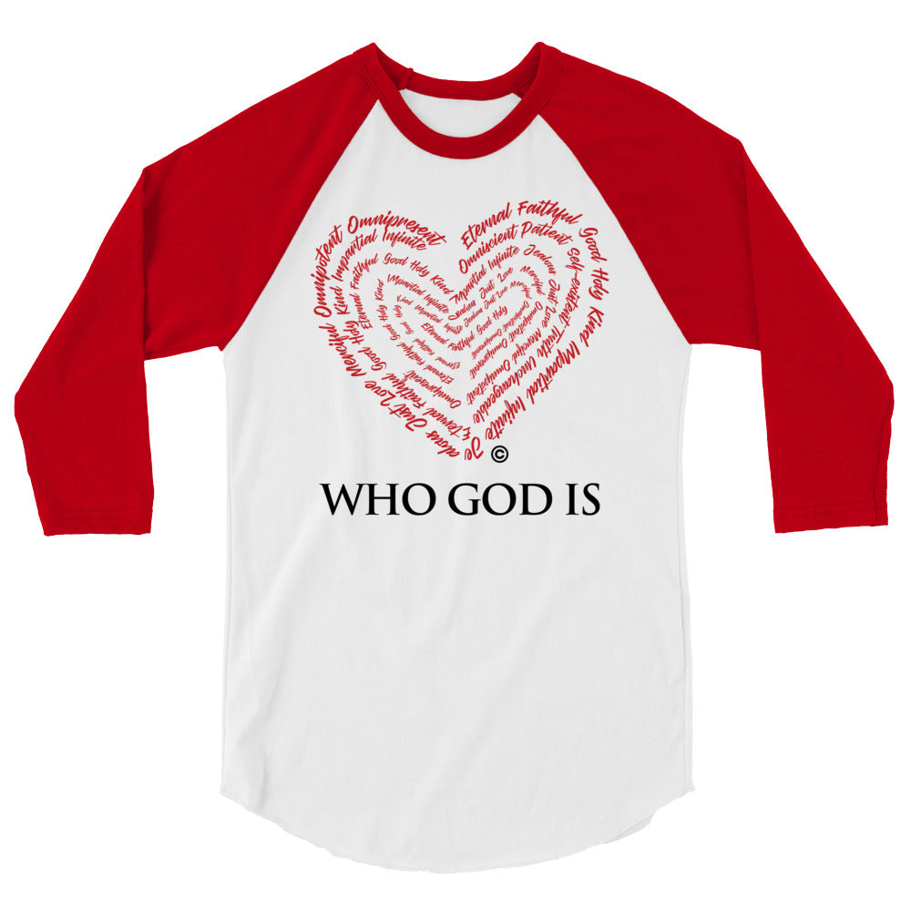 Who God Is Women's 3/4 Sleeve Raglan Shirt