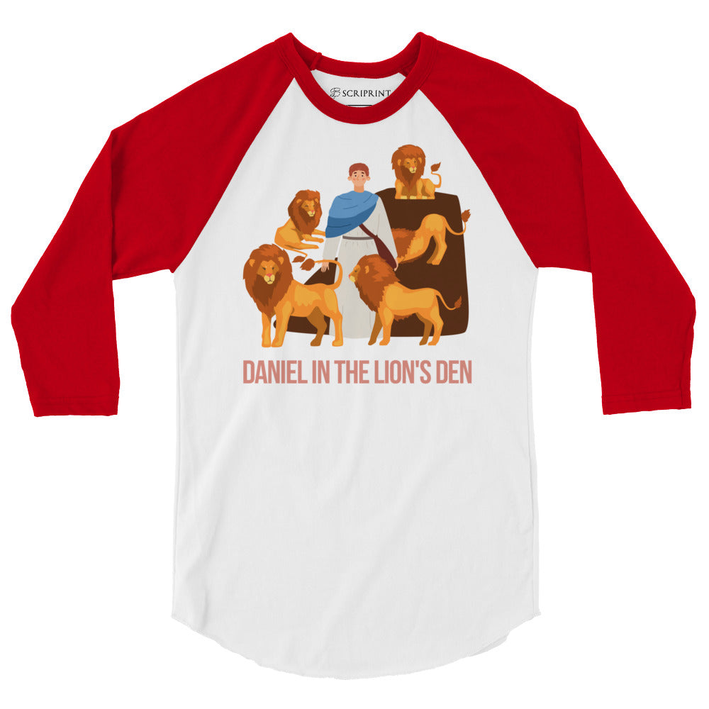 Daniel in the Lion's Den Men's 3/4 Sleeve Raglan Shirt