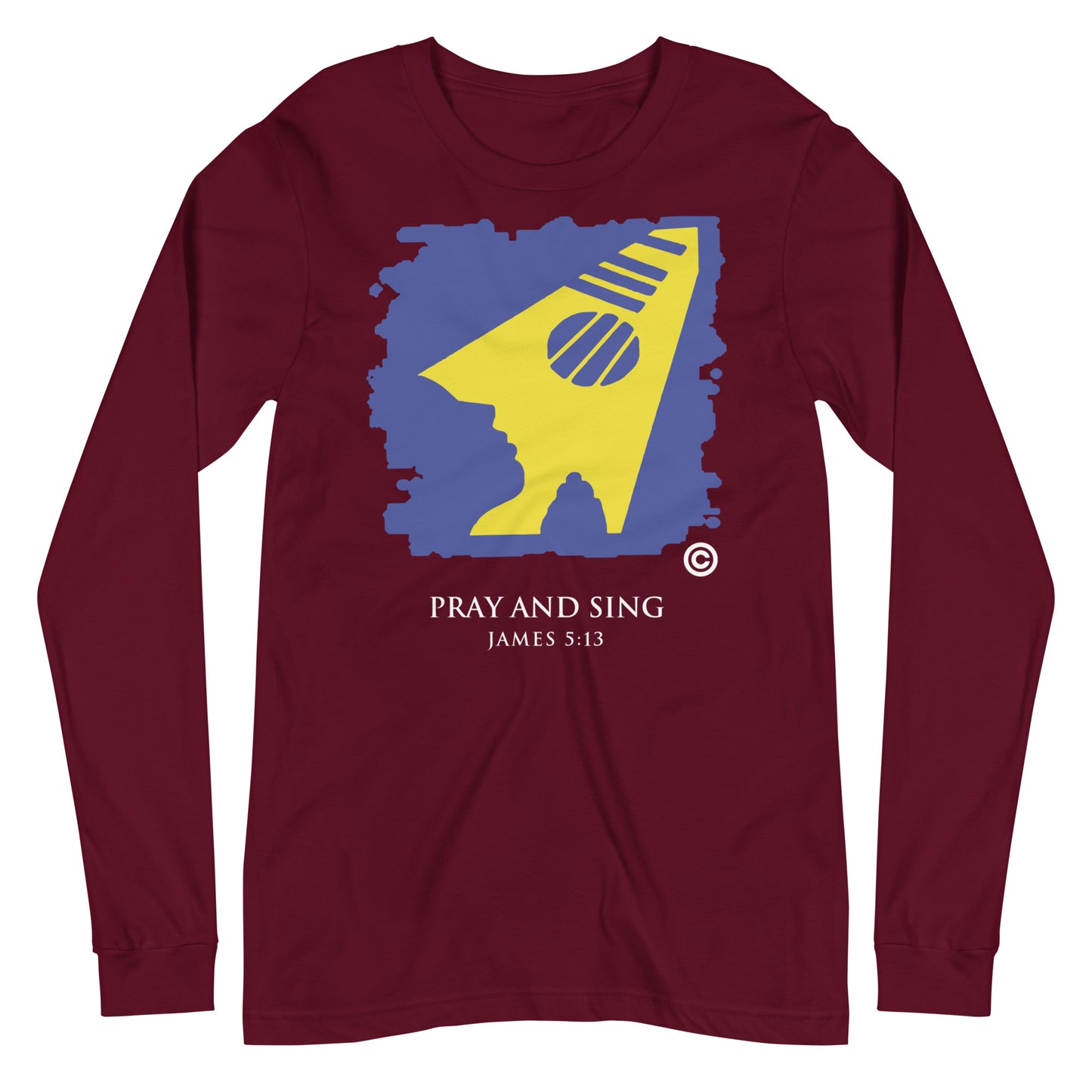 Pray and Sing Dark-Colored Women Long Sleeve Tee