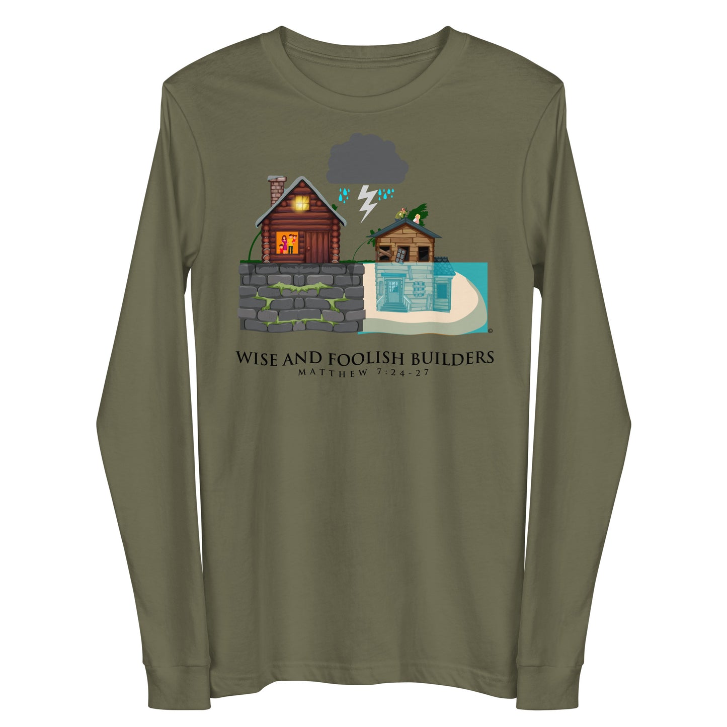 Wise and Foolish Builders Women's Long Sleeve Tee