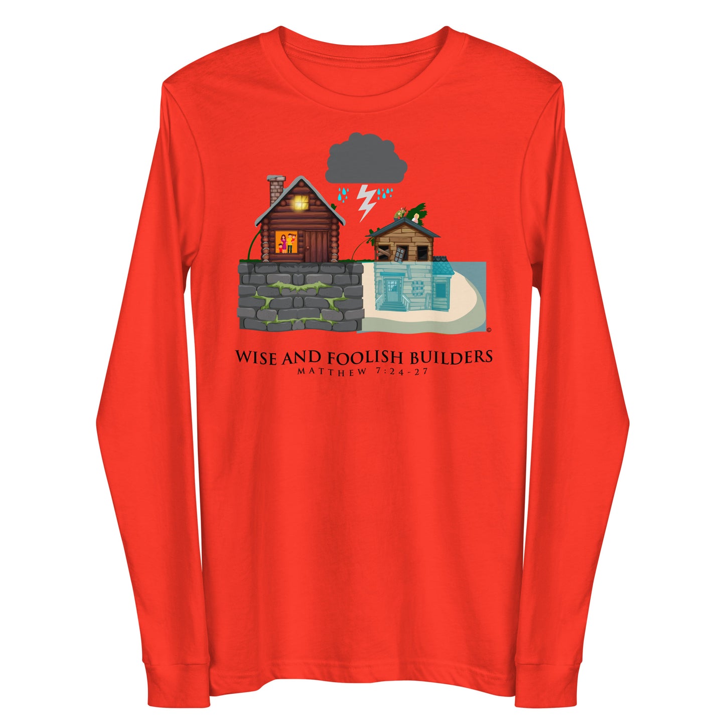 Wise and Foolish Builders Women's Long Sleeve Tee