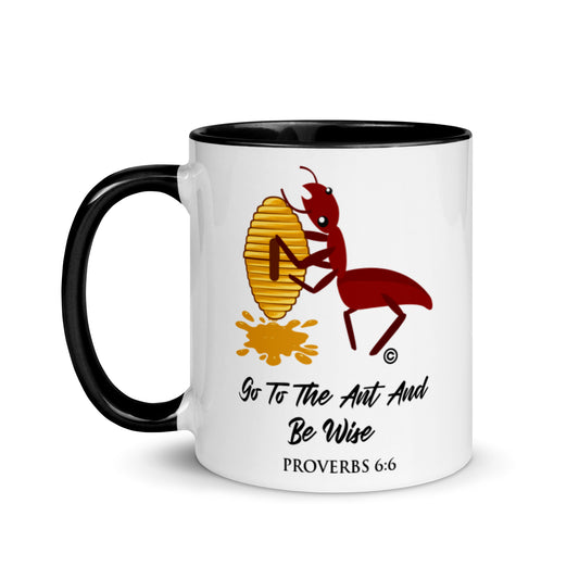 Proverbs 6:6 Mug with Color Inside