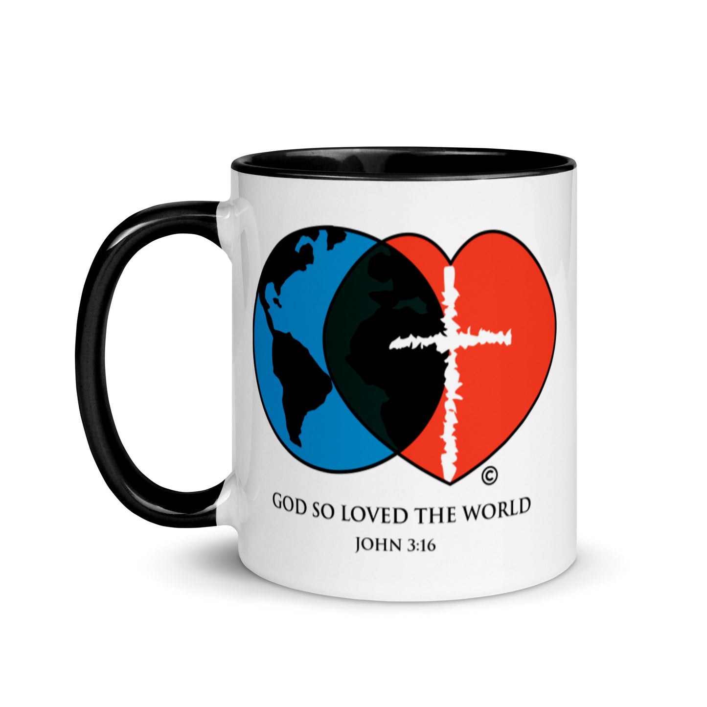 John 3:16 Mug with Color Inside