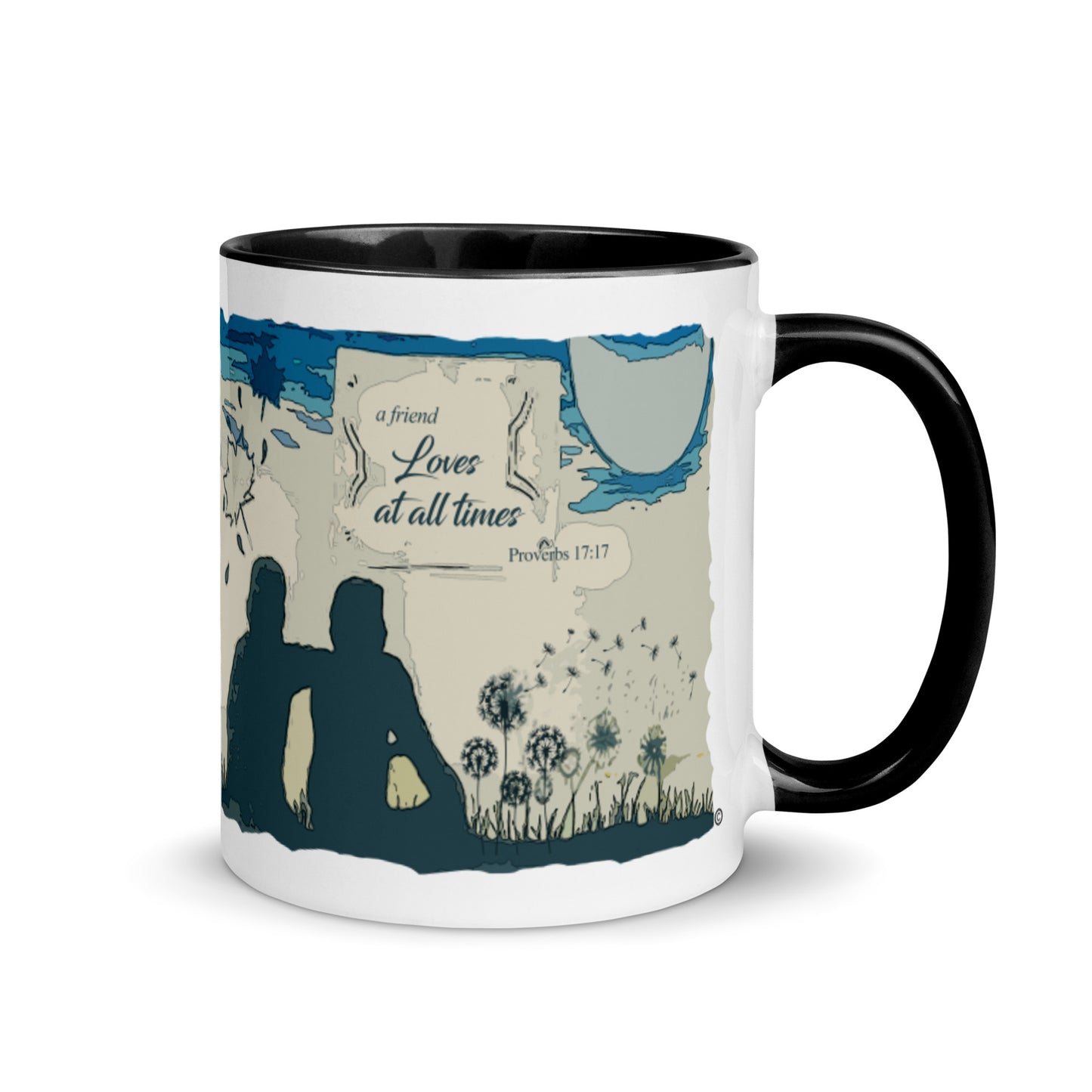 A Friend Loves at All Times Mug with Color Inside