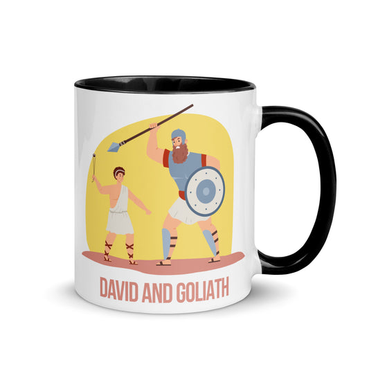 David and Goliath Mug with Color Inside