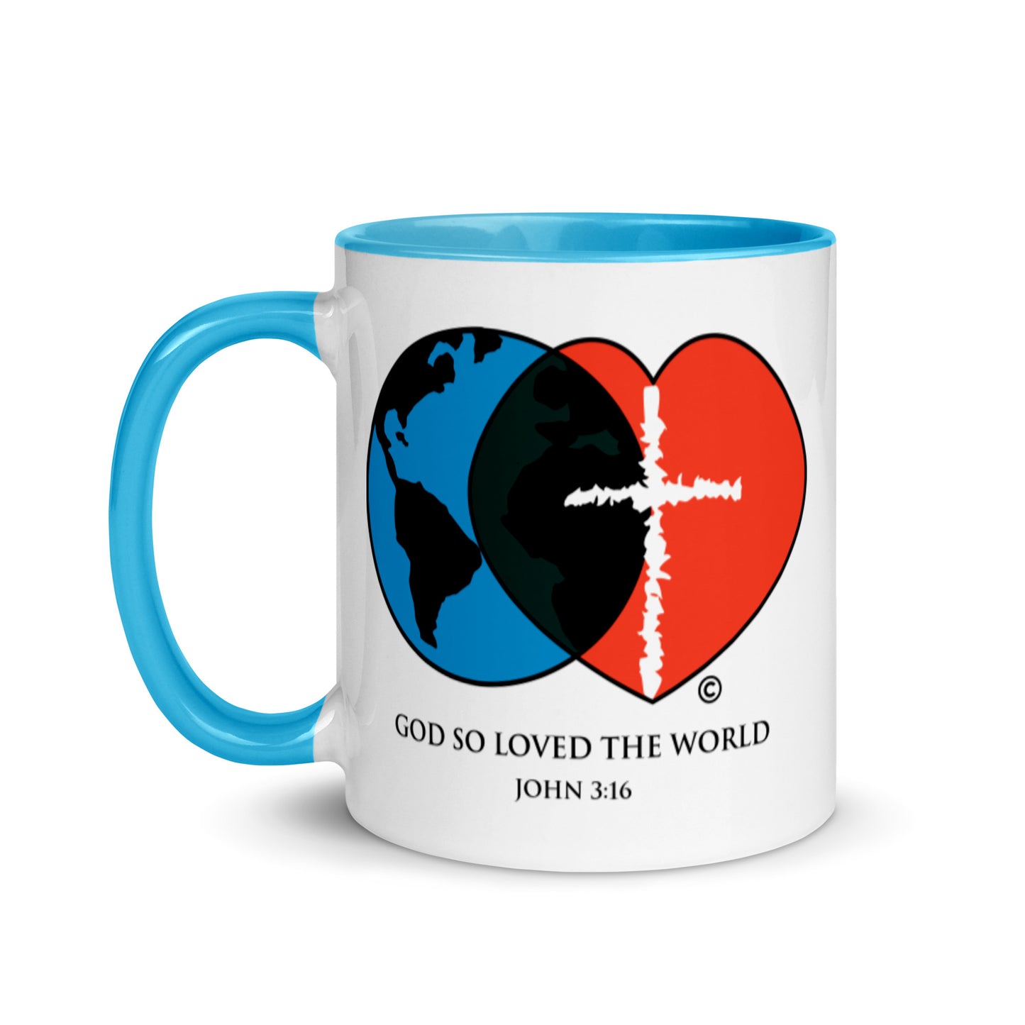 John 3:16 Mug with Color Inside
