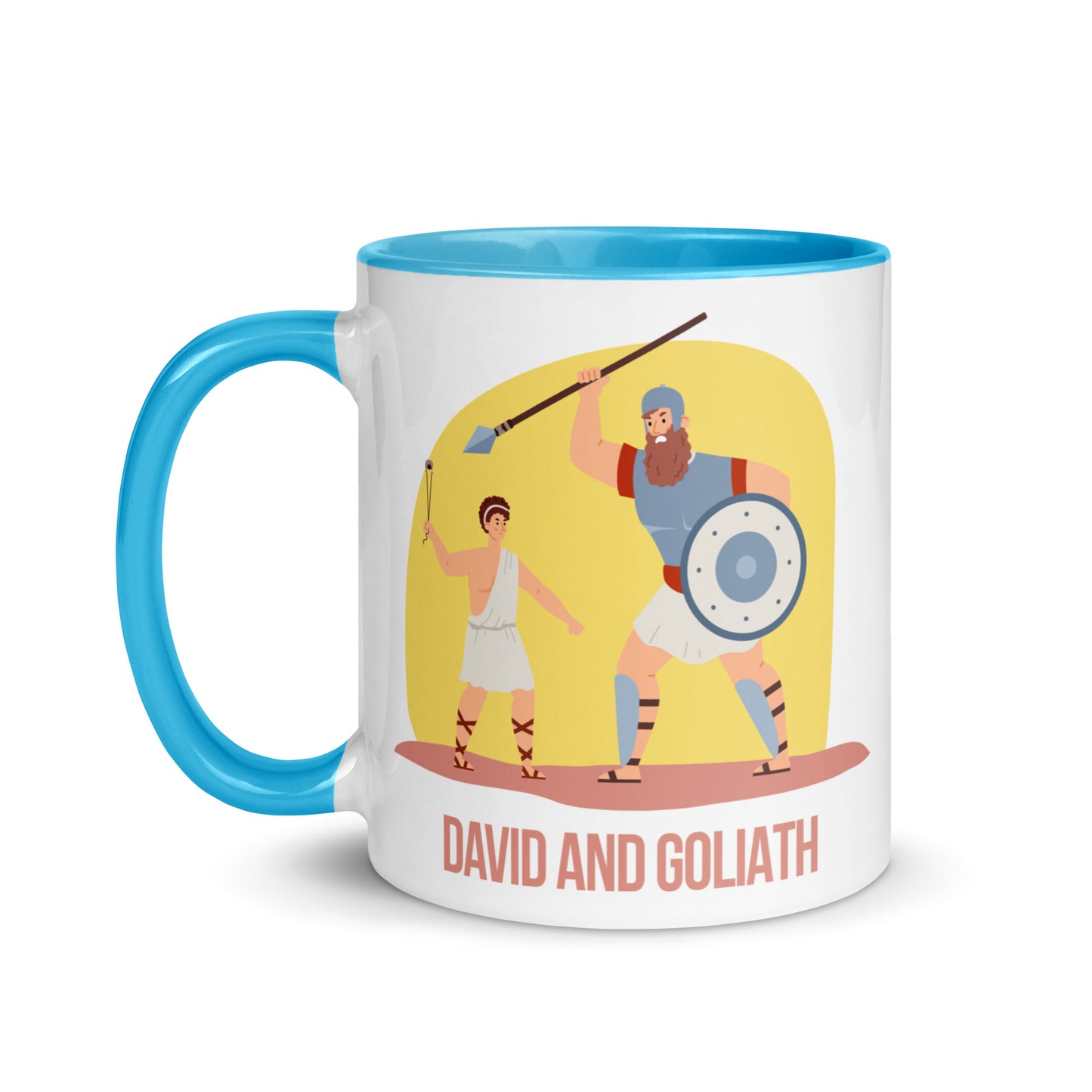 David and Goliath Mug with Color Inside