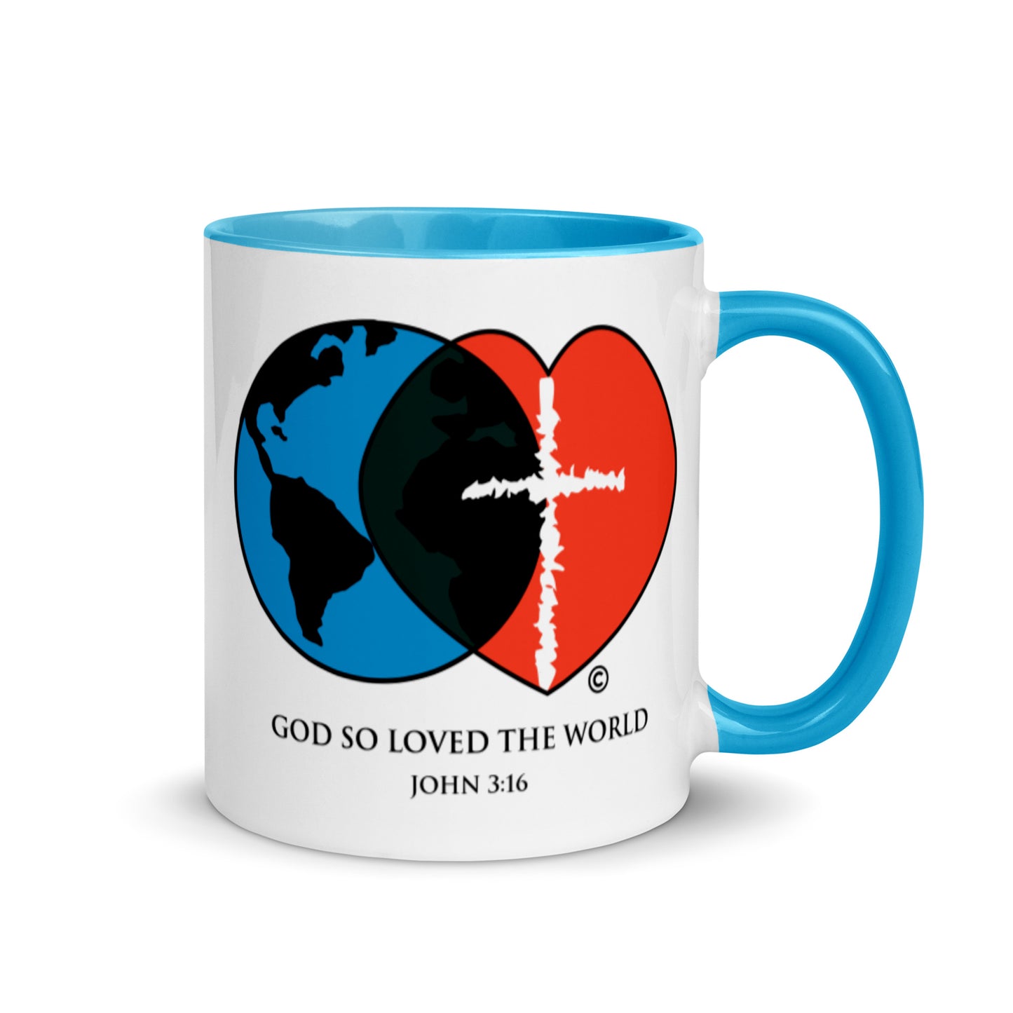 John 3:16 Mug with Color Inside