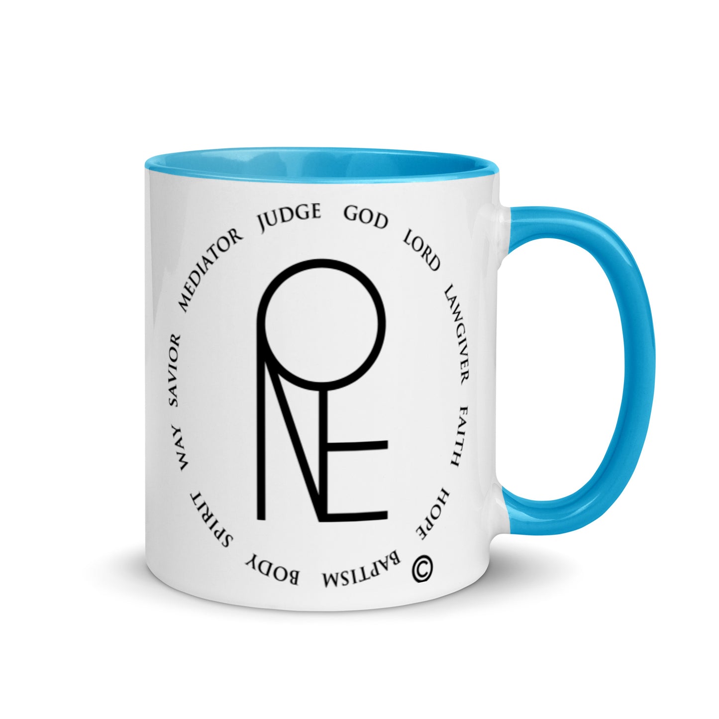 One God Mug with Color Inside