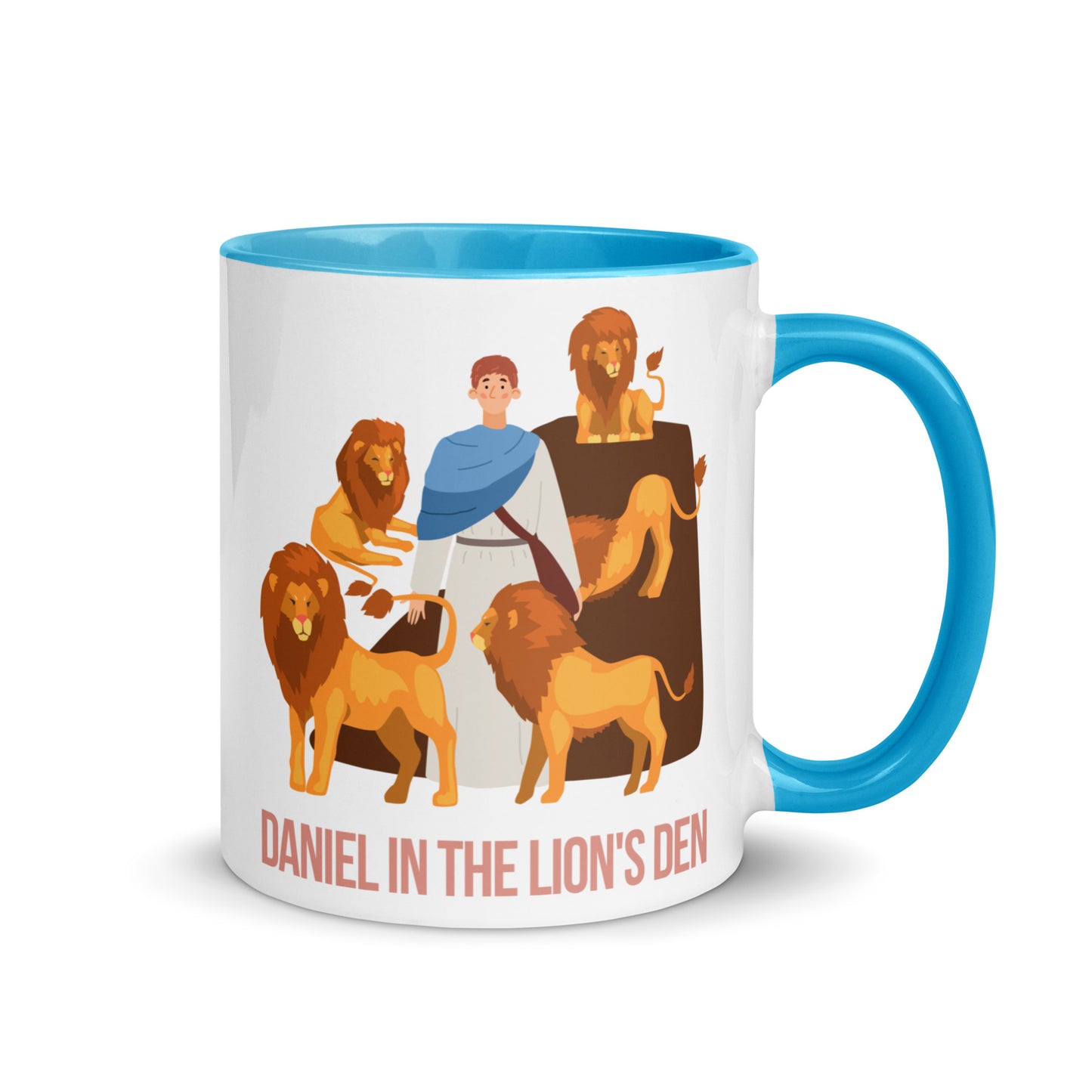 Daniel in the Lion's Den Mug with Color Inside