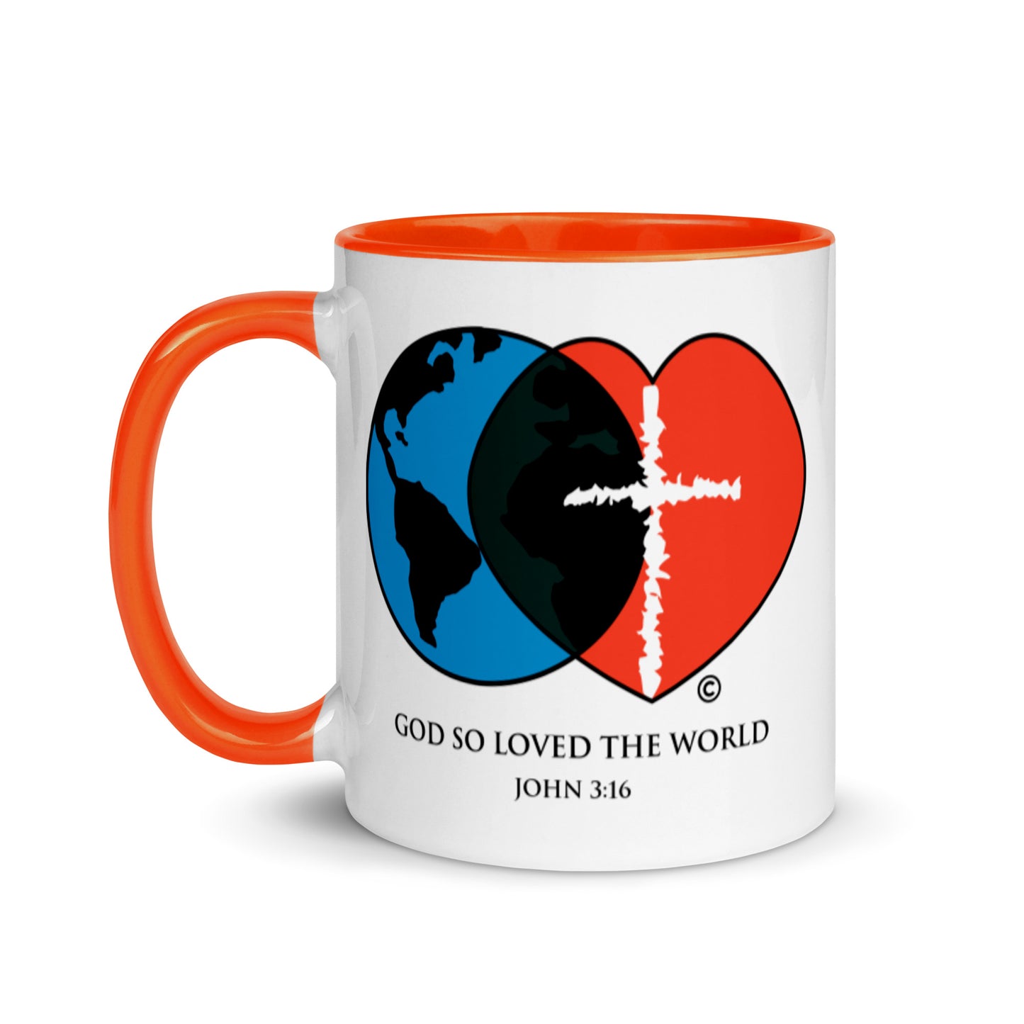 John 3:16 Mug with Color Inside