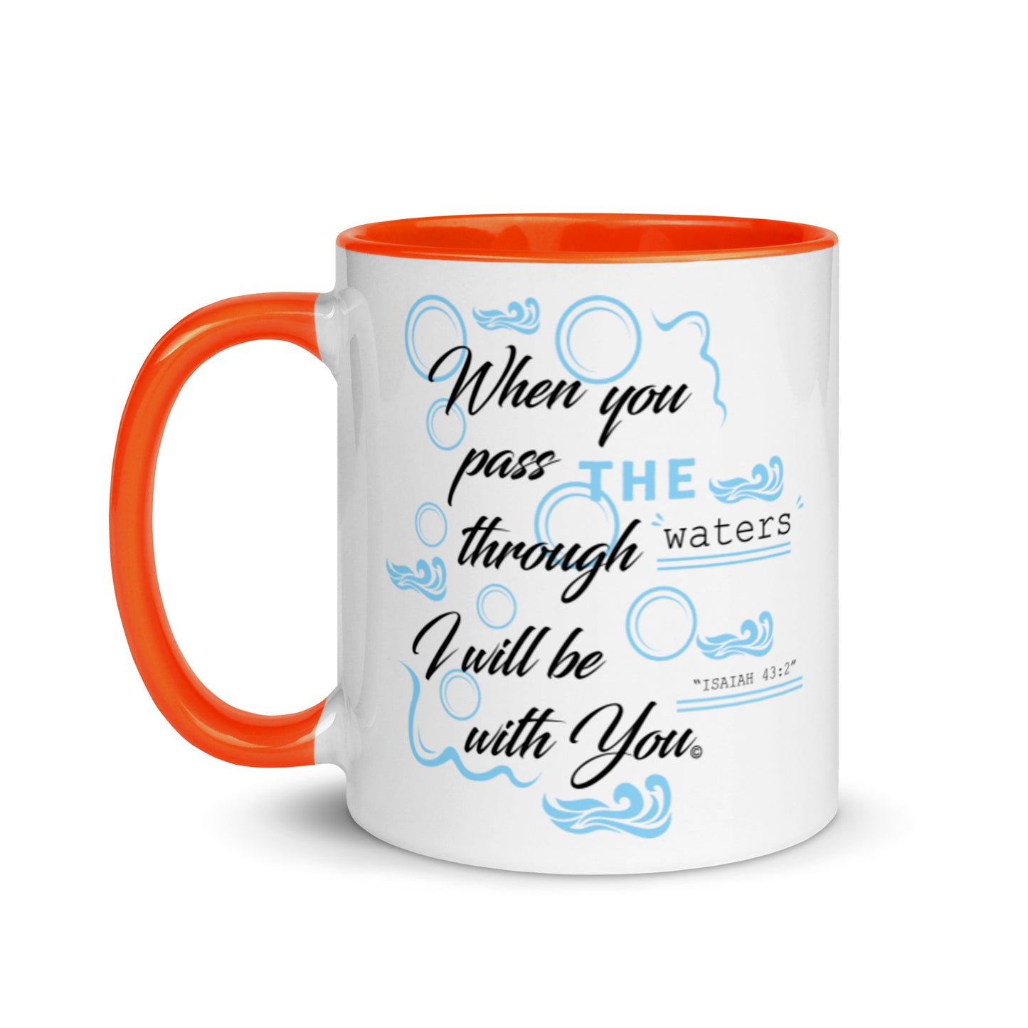 I Will Be With You Mug with Color Inside