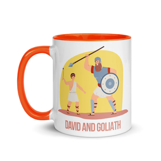 David and Goliath Mug with Color Inside