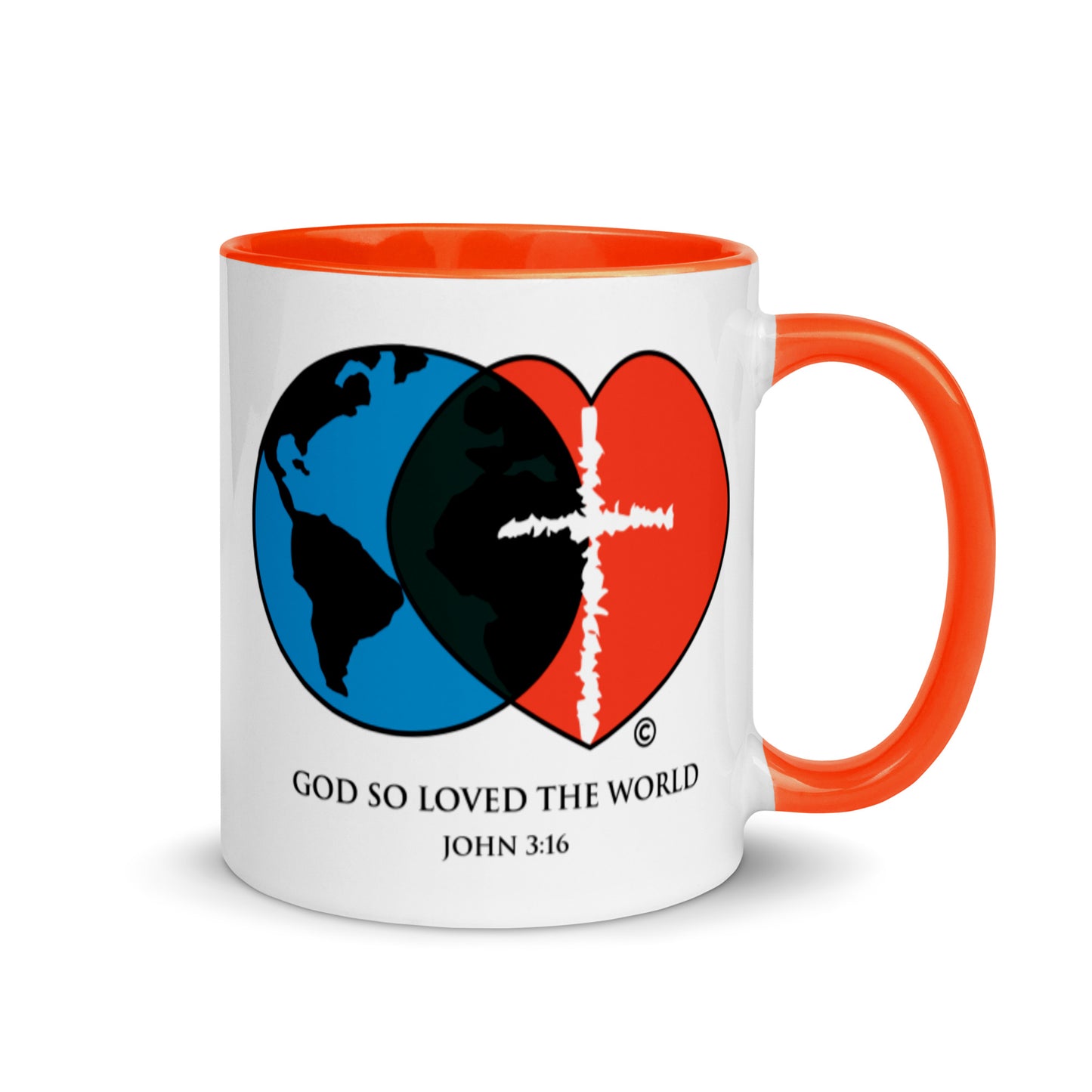 John 3:16 Mug with Color Inside