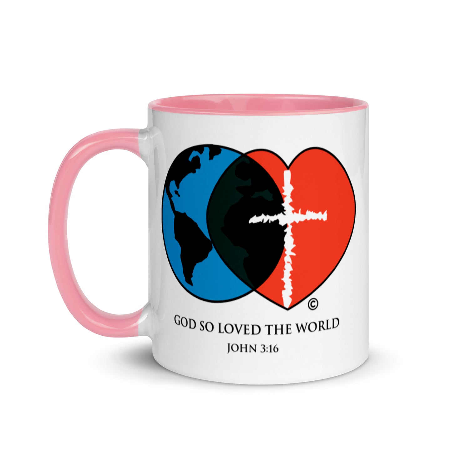 John 3:16 Mug with Color Inside