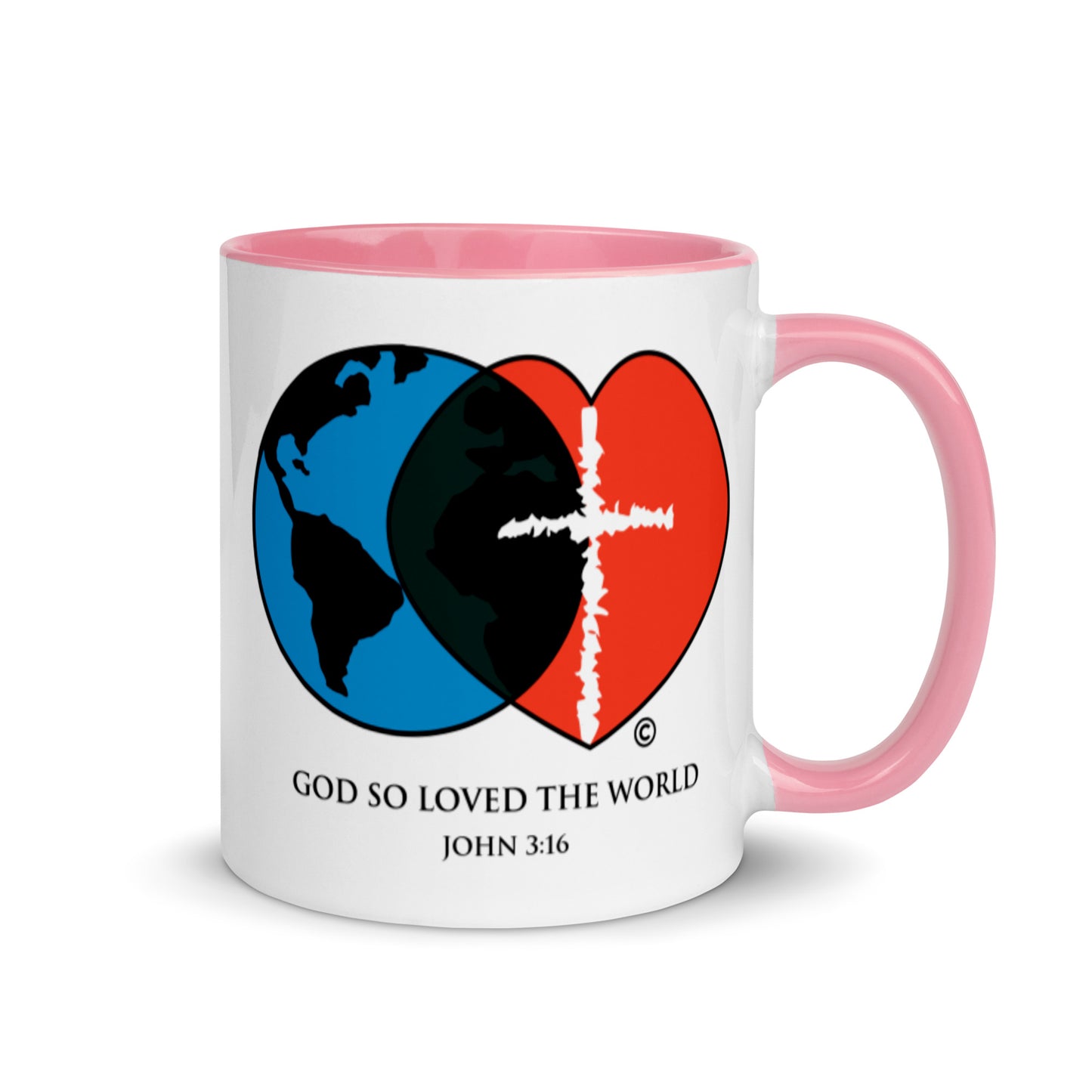 John 3:16 Mug with Color Inside